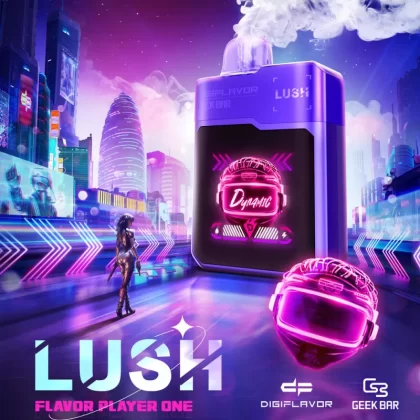 DIGIFLAVOR x Geek Bar LUSH Rechargeable Disposable Device – 20000 Puffs - Raspberry Zing