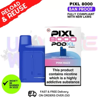 Pink Razz Pixl 8K Replacement Pods (Refil Pack)