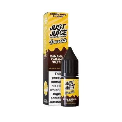 Banana & Caramel Waffle Nic Salt E-Liquid by Just Juice Desserts - 20 mg - High Strength