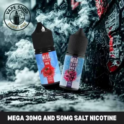 MEGA 30mg and 50mg 30ml Salt Nicotine E-juice in Dubai UAE - Banana Ice, Berry; Vape Product, Vape Product