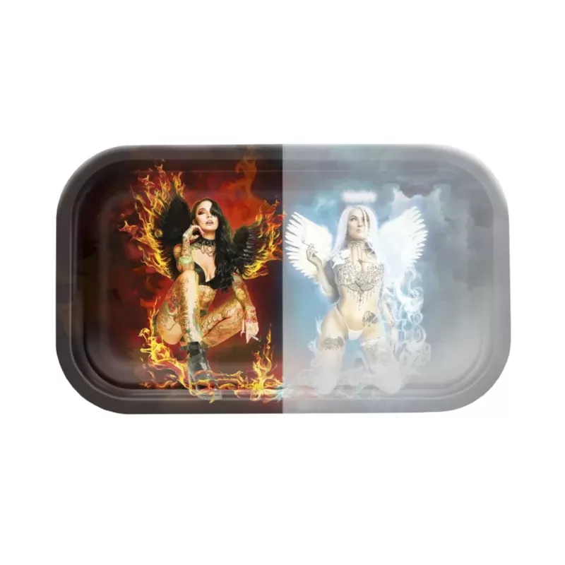 V Syndicate Devil VS Angel Metal Rolling Tray – 10.5in - Ejuicewarehouse