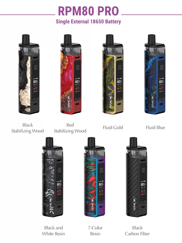 Smok RPM80 Pro Pod Kit - Black Stabilizing Wood - Image 2