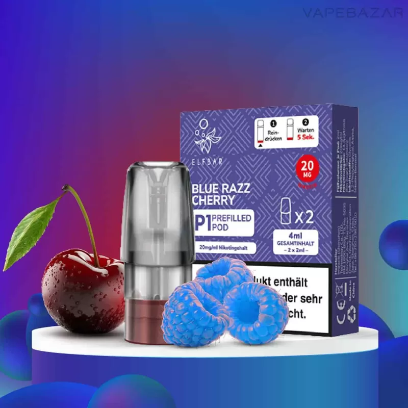 Elf Bar Mate 500 – Blue Razz Cherry – Prefilled Liquid Pod – 2er Pack - 500 mAh
