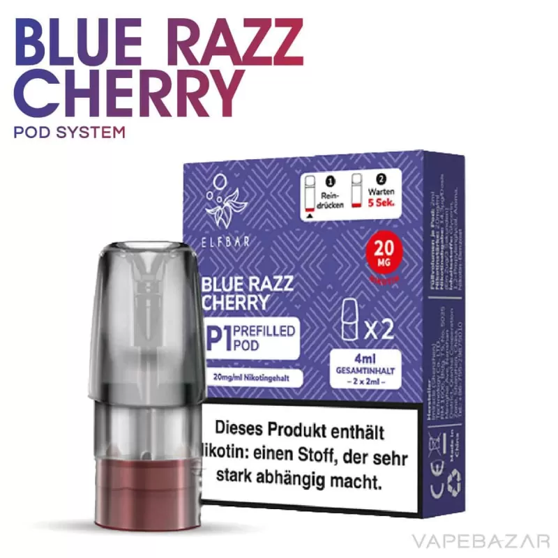 Elf Bar Mate 500 – Blue Razz Cherry – Prefilled Liquid Pod – 2er Pack - 500 mAh - Image 2