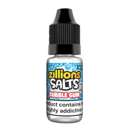 Zillions Salts Bubblegum Nic Salt Vape Juice - 10 Pack - Strength