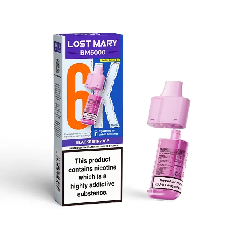LOST MARY BM6000 BLACKBERRY ICE PREFILLED REFILL PODS