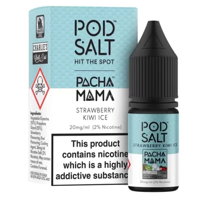 Pod Salt Pacha Mama Strawberry Kiwi Ice Nic Salt E-Liquid - 11mg