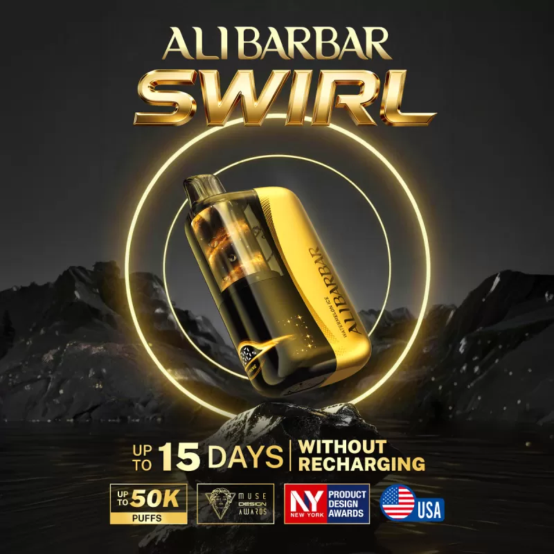 ALIBARBAR "SWIRL" 50K Puff Disposable Device - 50,000 - Pure