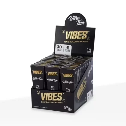 Vibes® | Pre-Rolled Cones 1¼ Size | 84mm – Ultra Thin – 30 Count