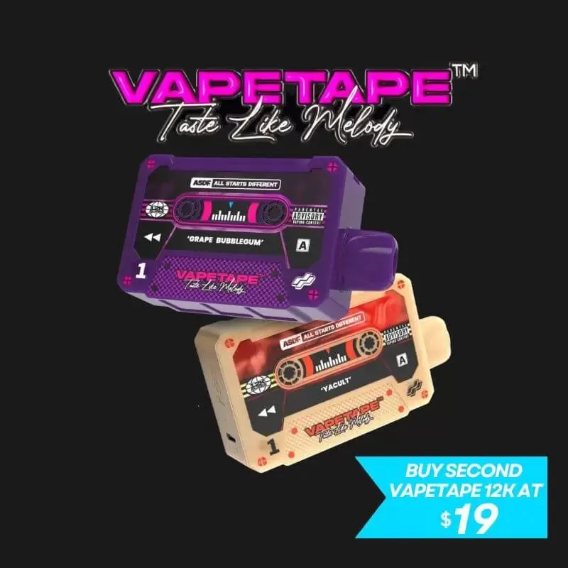 VAPETAPE 12,000 Puffs - Grape Bubblegum