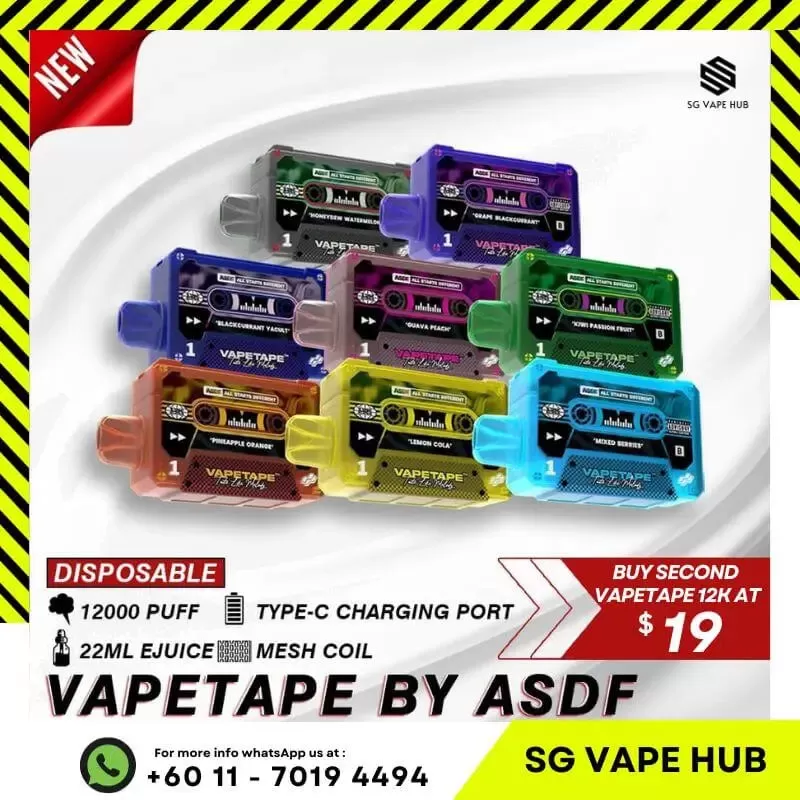 VAPETAPE 12,000 Puffs - Grape Bubblegum - Image 2