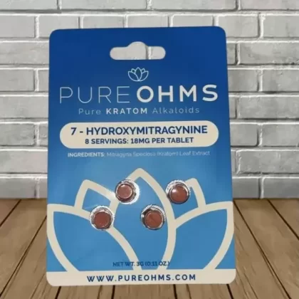 Pure Ohms 7-Hydroxymitragynine Tablets 4ct - size#Single Blister Pack>Full Case (10ct)