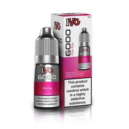 IVG 6000 Pink Pop Nic Salt Vape Juice - Strength