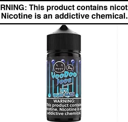 ICY BLUE RAZZ BY VOODOO JUICE 100ML - Vapejuice