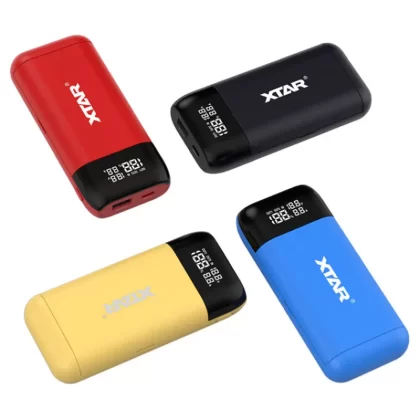 XTAR PB2S Portable Dual-Role 2 Bay Battery Charger Power Bank - Blue