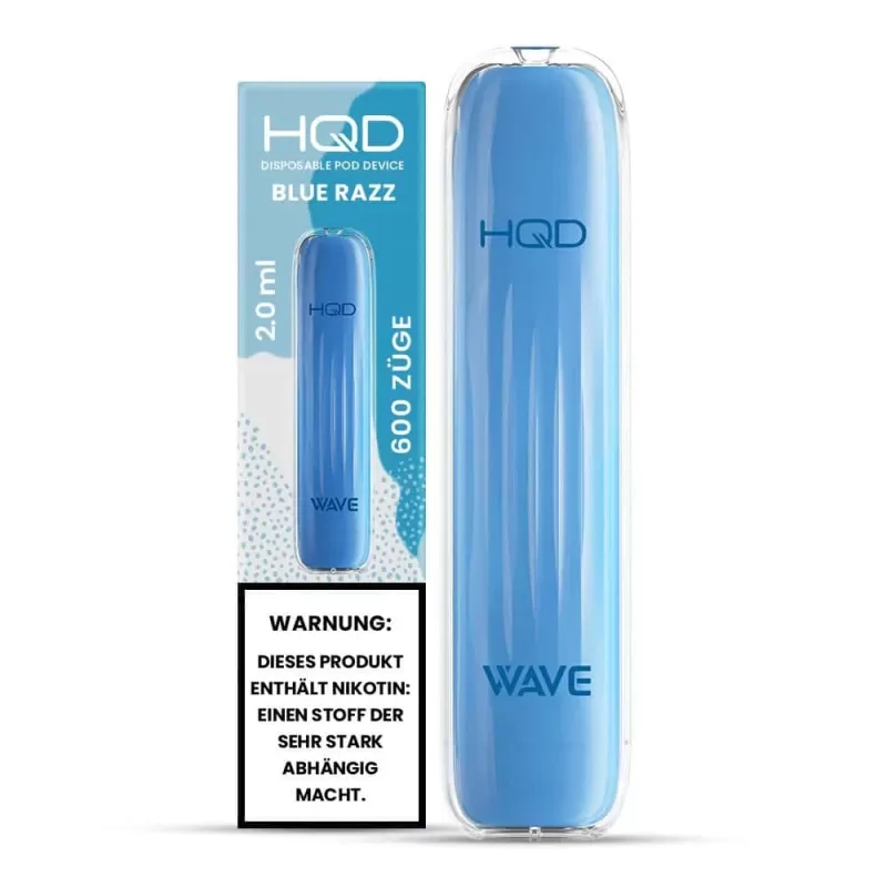 HQD Vape Surv – Blue Razz / Blurry Berry - HQD Vape / Nikotin-Benzoat / Propylenglykol / pflanzliches Glycerin / Aromastoffe / 18mg/ml / 500 mAh / ca. 600