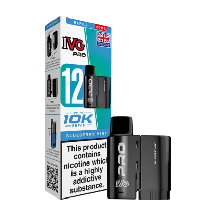 Blueberry Mint IVG Pro 12 Refill Pack - 20mg