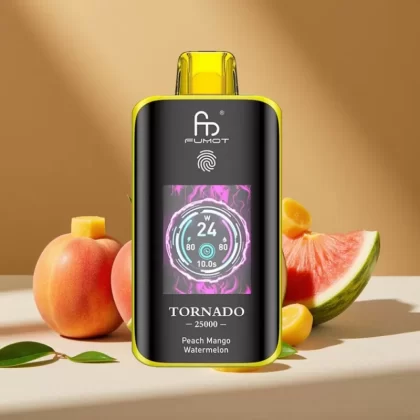 Fumot Tornado 25000 Puffs HD Screen 700mAh Peach Mango Watermelon Disposable Vape
