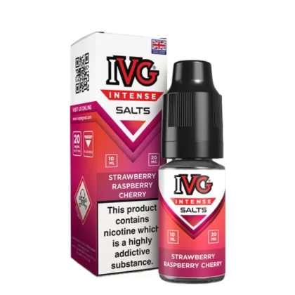 Strawberry Raspberry Cherry Nic Salts E-Liquid Intense Salts Series by IVG (10ml) - 10mg