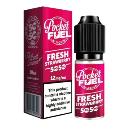 Fresh Strawberry 50/50 E-Liquid by Pocket Fuel (10ml) - 18mg