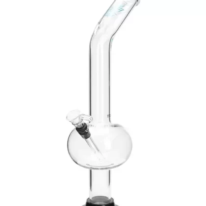 Glowfly Glass 18″ Bent Bubble Bong w/ Removable Base - Ejuicewarehouse