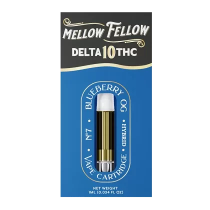 Mellow Fellow Delta 10 1ml Vape Cartridge Blueberry OG - Vape Store