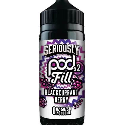 Blackcurrant Berry By Seriously Pod Fill X2 50/50 E-Liquid 100ml Shortfill