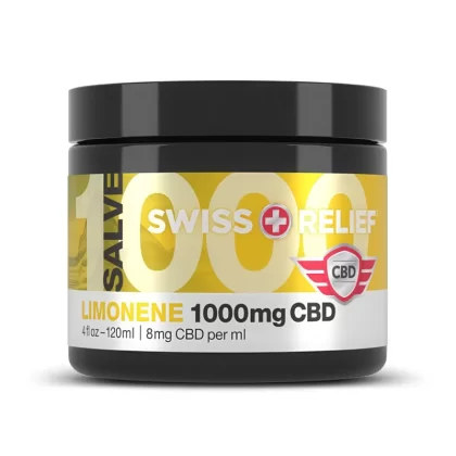 Swiss Relief CBD Salve 2oz or 4oz - Eucalyptus, Limonene; 2oz (500mg), 4oz (1000mg)