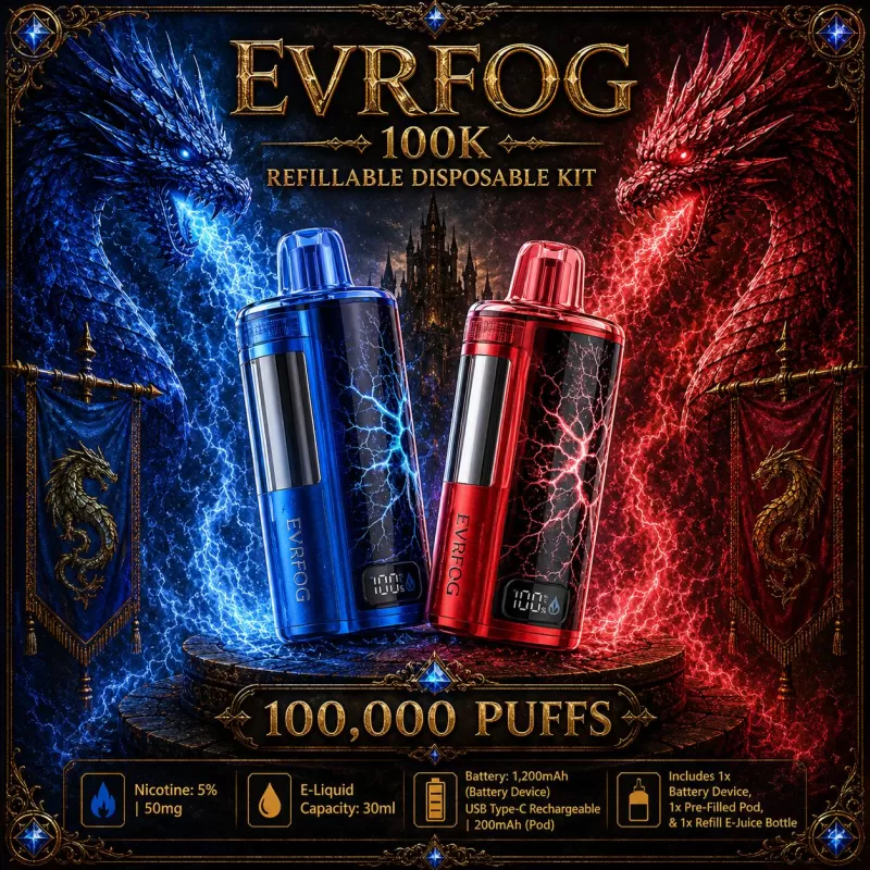 EVRFOG 100K Refillable Disposable KIT - Grape Slush