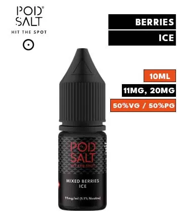 Mixed Berries Ice Nic Salt E Liquid by Pod Salt Core