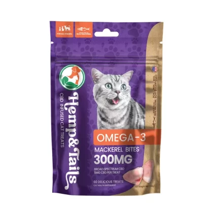 Hemp & Tails Cat Treats – Omega 3 – Mackerel Bites - Subscription#One Time Purchase>Every 14 Days (Save 15%)>Every 30 Days (Save 10%)