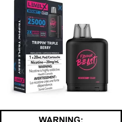 Trippin Triple Berry Flavour Beast Level X Boost G2 Pods