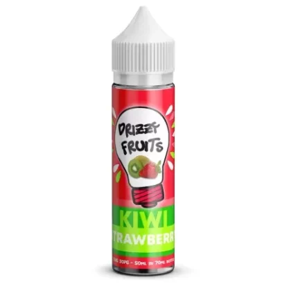 Drizzy Fruits 50ml Shortfill Kiwi Strawberry - Strength#0mg 50ml>0mg 50ml + 1 x 18mg Nic Shot (60ml 3mg)