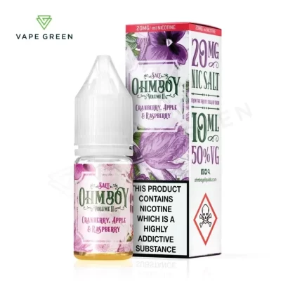 Cranberry, Apple and Raspberry Nic Salt E-Liquid by Ohm Boy Volume II