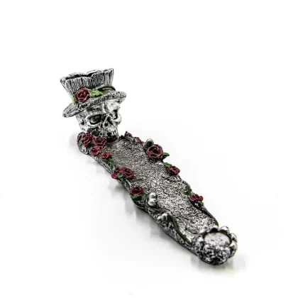 Fantasy Incense Burner – Skull w/ Roses