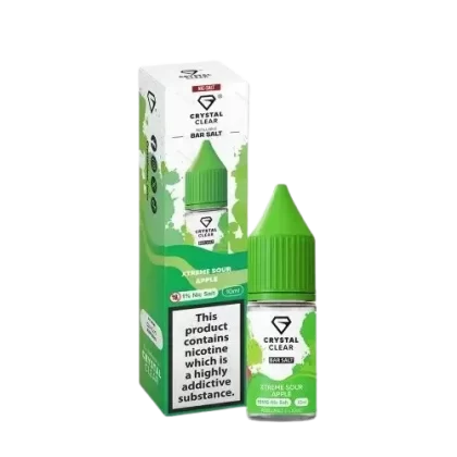Xtreme Sour Apple Nic Salt by Crystal Clear Bar Salts