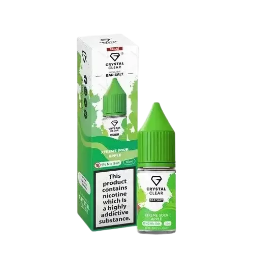 Xtreme Sour Apple Nic Salt by Crystal Clear Bar Salts