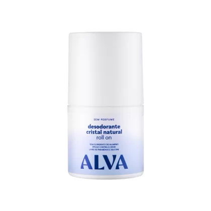 Desodorante Roll on Cristal Natural Sem Perfume Vegano 50ml Alva