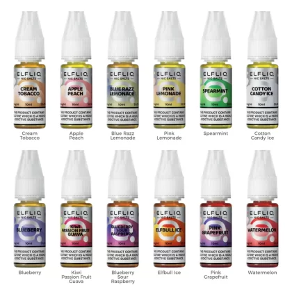 Elfliq Nic Salt E-Liquid - Box of 10 - Blueberry Sour Raspberry / 20mg