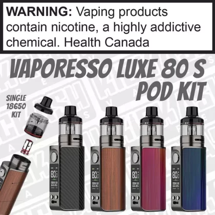 Vaporesso LUXE 80 S Pod Kit - Colour#Wood Grain>Red>Carbon Fiber>Blue