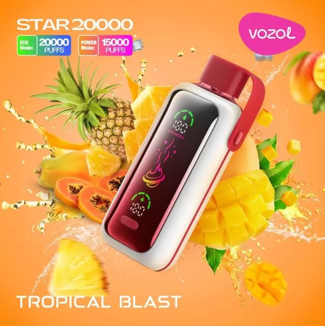 Vozol Star Rechargeable Disposable Vape (20,000 Puffs) - Mango Ice / 20 mg - Image 3