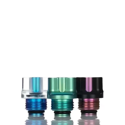 MK MODS Titanium TA Boro Integrated 4 Sleeve Drip Tip Set - Aqua Blue, Blue/Purple