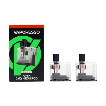 Vaporesso Apex Replacement Pods – 2 Pack - 0.6Ω Mesh Pod, 0.8Ω Mesh Pod