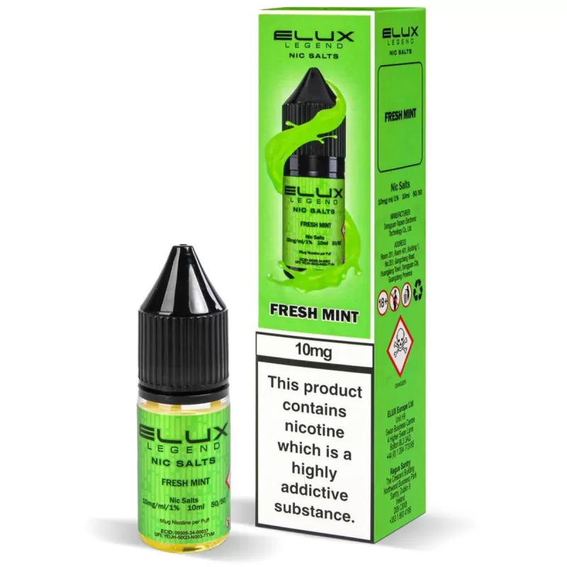 Fresh Mint Nic Salt E-Liquid by Elux Legend - Vape Product, Vape Product