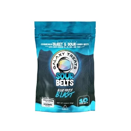 Galaxy Treats Blue Razz Blast 3000mg D8 D9 HHC THCP Sour Belts (10-CT)