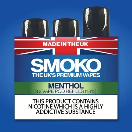 MENTHOL VAPE POD REFILLS – UK MADE VAPE REFILLS