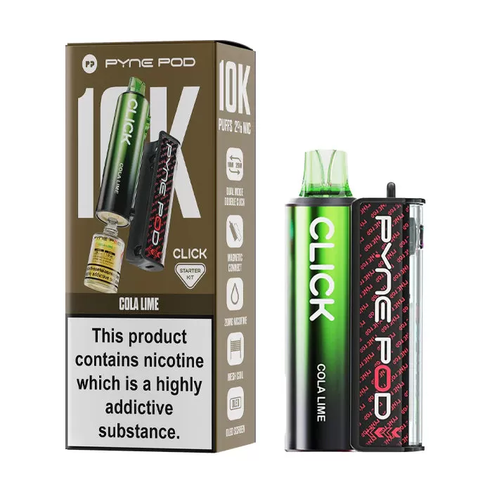 Box of 5 - Pyne Pod Click 10K Prefilled Pod Vape - Cherry Ice - Image 2