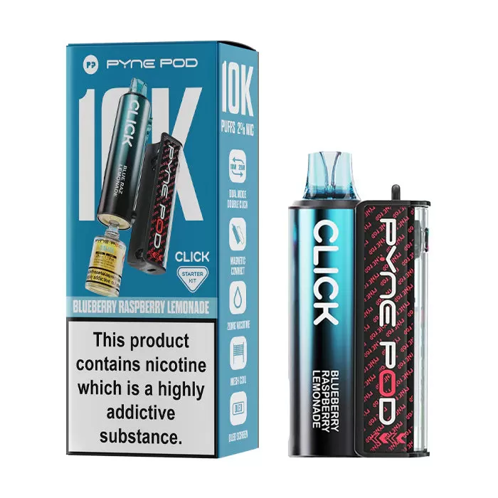 Box of 5 - Pyne Pod Click 10K Prefilled Pod Vape - Cherry Ice - Image 3