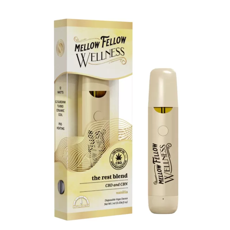 Mellow Fellow Wellness CBD Disposable – Rest Blend 1 Gram - Discountvapepen - Image 2