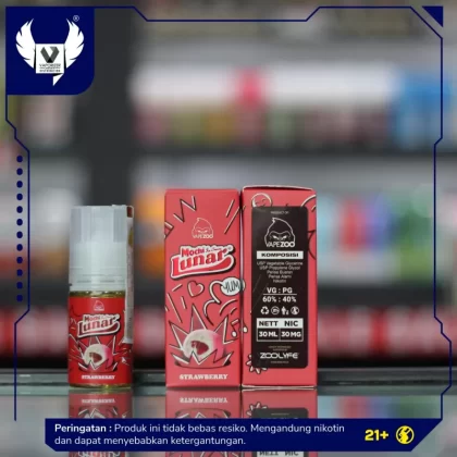LUNAR ICE CREAM STRAWBERRY MOCHI SALTNIC – 30ML